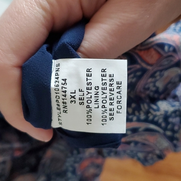 NWT Adley tiered floral boho maxi dress puff sleeve size 3x - Picture 7 of 8